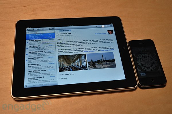 Сравнение размеров iPad и iPhone