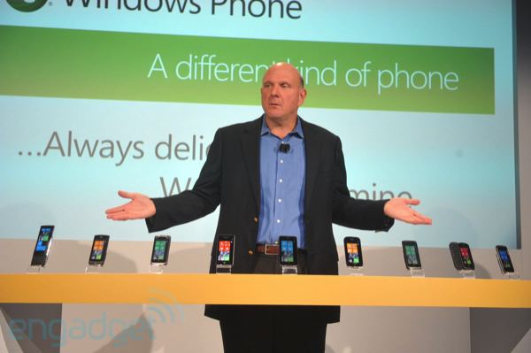 Стив Балмер представляет смартфоны на Windows Phone 7