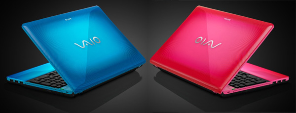 Ноутбуки Sony VAIO E в корпусах голубого и розового цветов