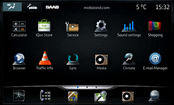 Видеообзор Saab iQon: бортового компьютера на ОС Android