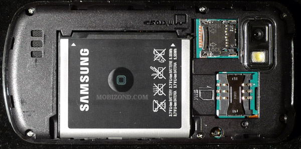 Samsung i7500 Galaxy без крышки - отсек для карты памяти, симкарты и батареи