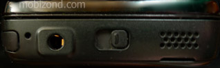 Nokia N900 сбоку: разъём для наушников и ползунок разблокировки