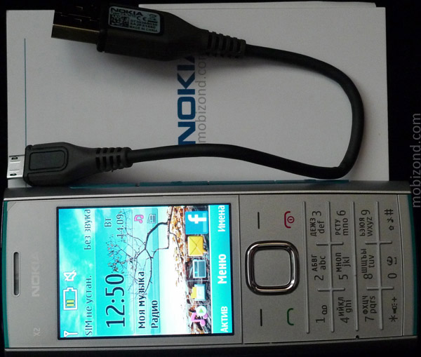 Слишком короткий USB-кабель Nokia X2