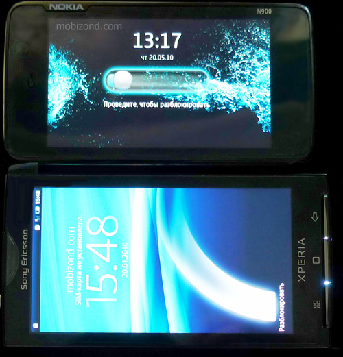 Сравнение Sony Ericsson Xperia X10 и Nokia N900